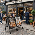 Outdoor Black A-Board Poster Display Stand – Double Sided