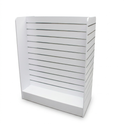White H Shape Slatwall Gondola With Aluminium Inserts – 4.32m²