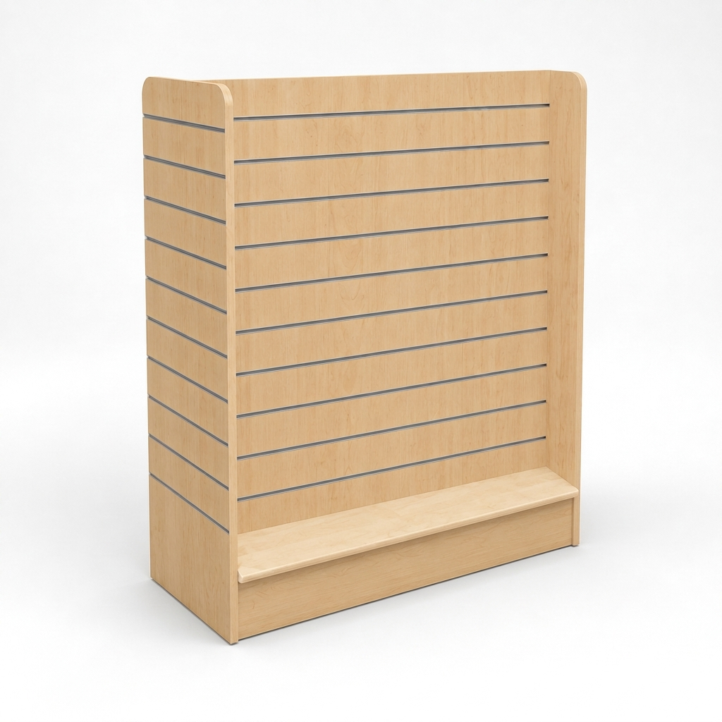 Maple H Shape Slatwall Gondola Display With Aluminium Inserts 4.32m²
