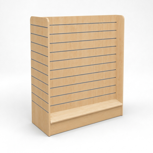 Maple H Shape Slatwall Gondola Display With Aluminium Inserts 4.32m²