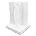 White 4-Way Slatwall Gondola Display with Aluminium Inserts