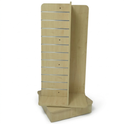 Maple 4-Way Rotated Slimline Slatwall Gondola with Aluminium Inserts – 1.68m² Display Area