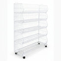 Pallet Of 100cm Stackable Baskets Black/White/Chrome Colour