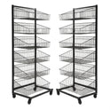 Black  Heavy Duty 6 Tier Stackable Display Basket
