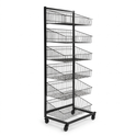 Black  Heavy Duty 6 Tier Stackable Display Basket