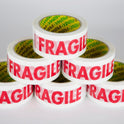 6x Rolls Prima Fragile Printed Strong Parcel Tape 48mm 66m