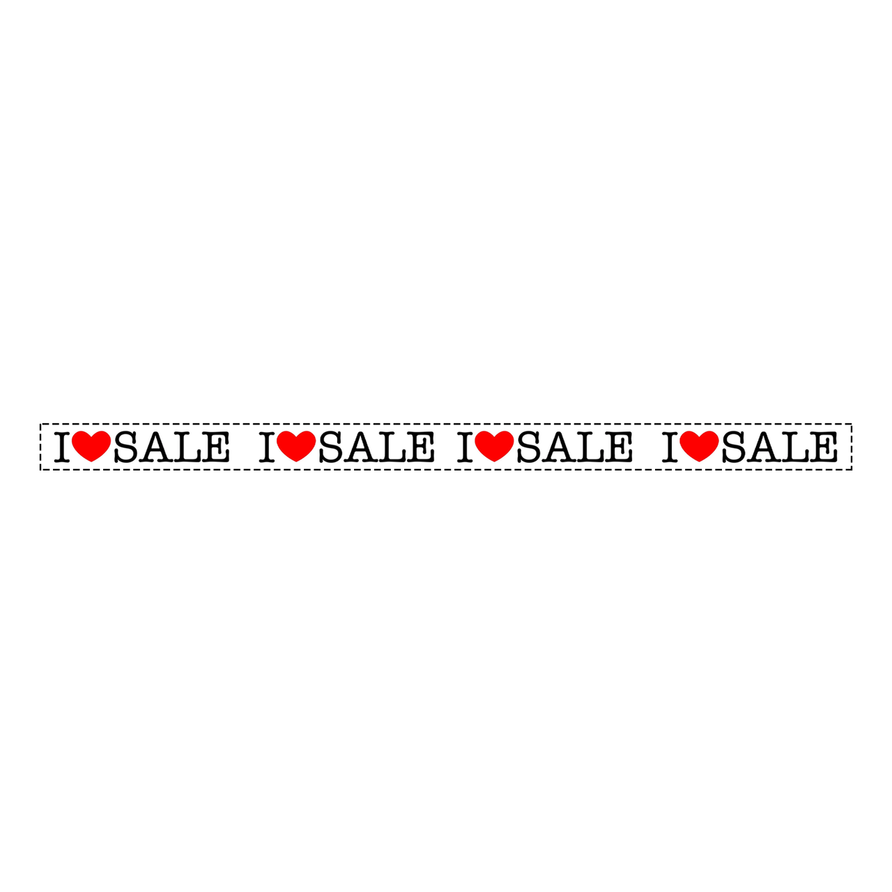 Horizontal I LOVE SALE Poster Window Display Sign-Pack of 3