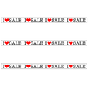 Horizontal I LOVE SALE Poster Window Display Sign-Pack of 3