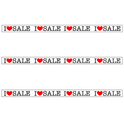 Horizontal I LOVE SALE Poster Window Display Sign-Pack of 3