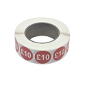1000x 25mm £1-£30 Red Price Self Adhesive Stickers Sticky Labels For Retail Display