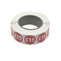 1000x 25mm £1-£30 Red Price Self Adhesive Stickers Sticky Labels For Retail Display