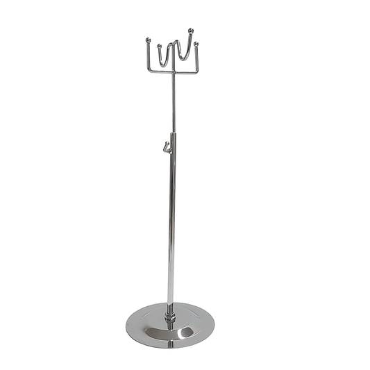 4 Hooks adjustable Handbag Bag Display Stand Scarf Hat Chrome Retail Shop