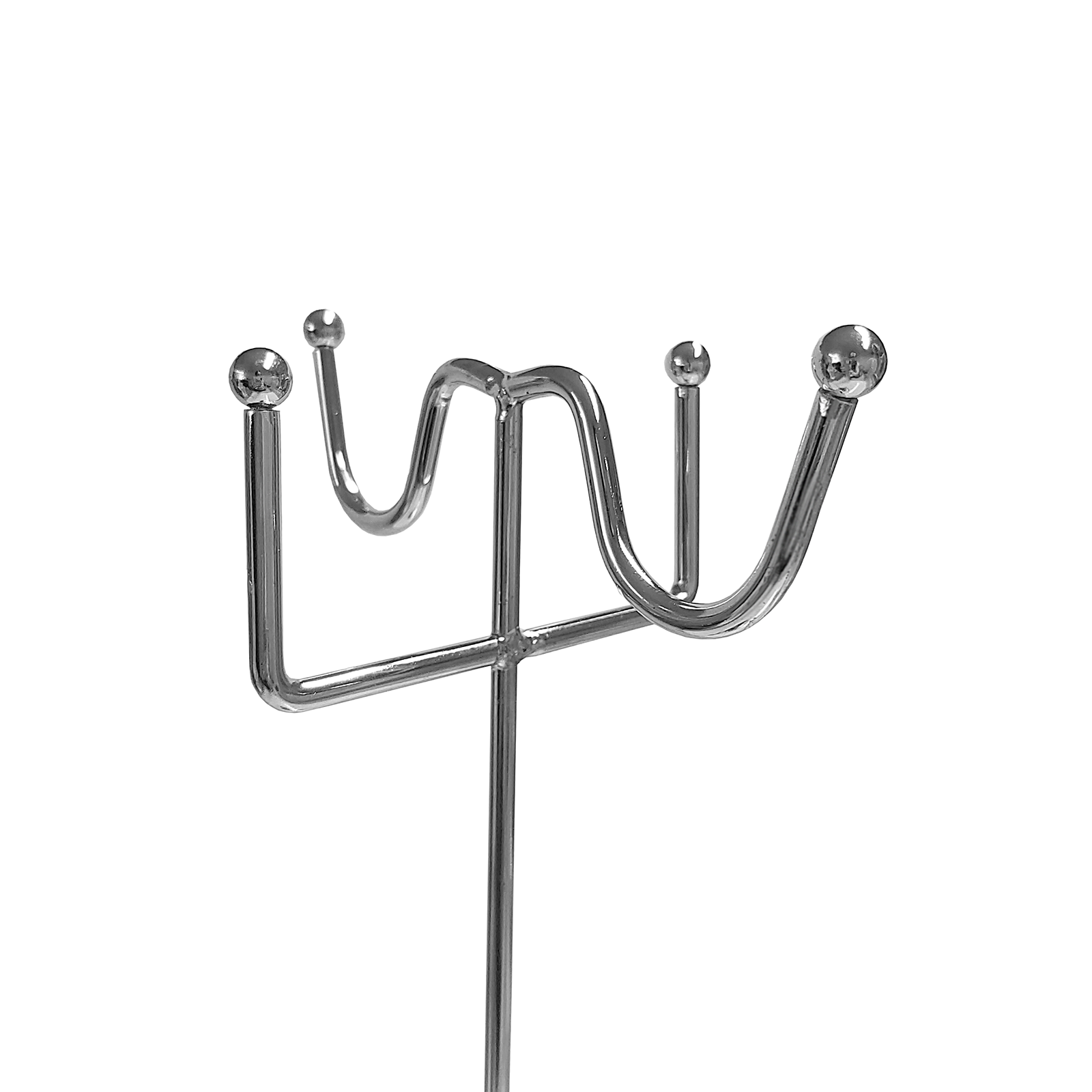 4 Hooks adjustable Handbag Bag Display Stand Scarf Hat Chrome Retail Shop