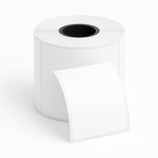 Plain White 40 × 30 mm Thermal Self-Adhesive Labels