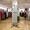 Black Heavy Duty 4 Way Sloping Arm Clothes Rail Stand