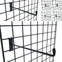 Black Grid Mesh Hooks Single Prong Shop Display