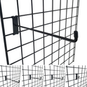 Black Grid Mesh Hooks Single Prong Shop Display