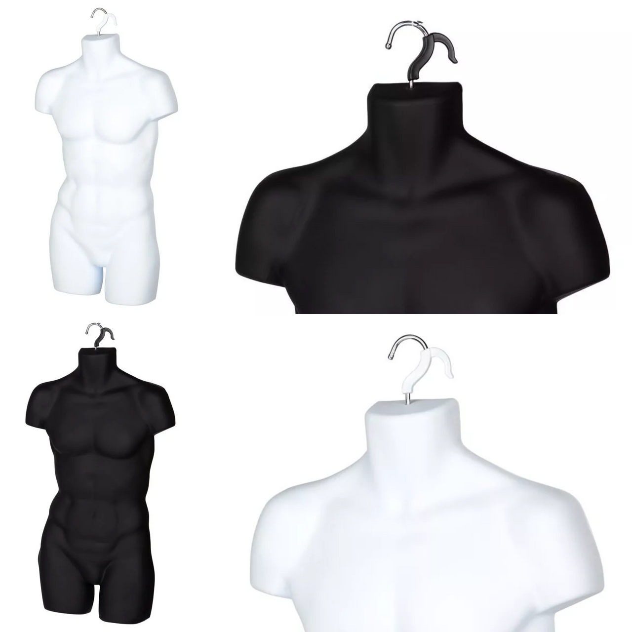 Male Plastic Body Form Hanging Mannequin