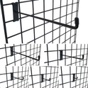Black Grid Mesh Hooks Single Prong Shop Display