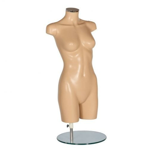 Female Fleshtone Counter Top Full Plastic Torso (inc stand)