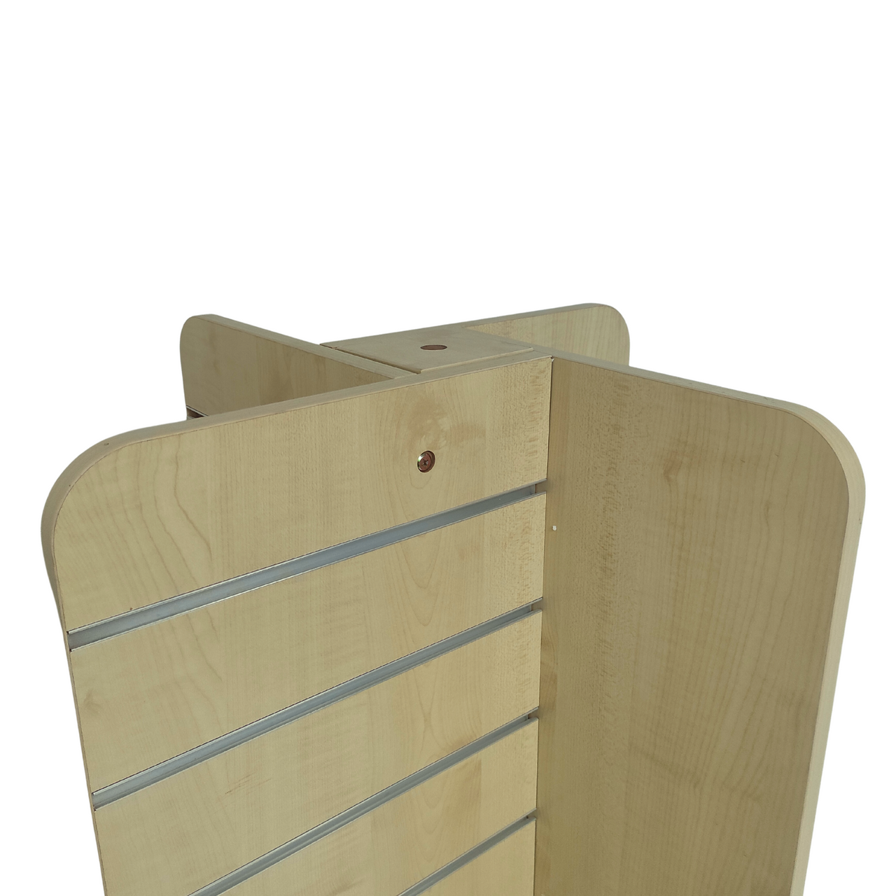 4 Way Rotated Slimline Slatwall Gondola Aluminium Inserts Display Area - 1.68m²