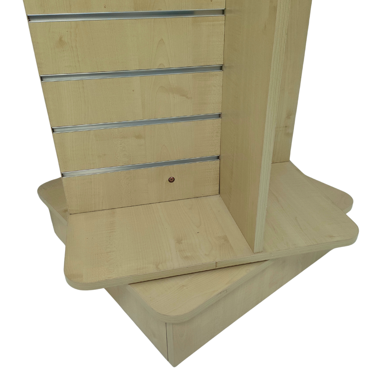4 Way Rotated Slimline Slatwall Gondola Aluminium Inserts Display Area - 1.68m²