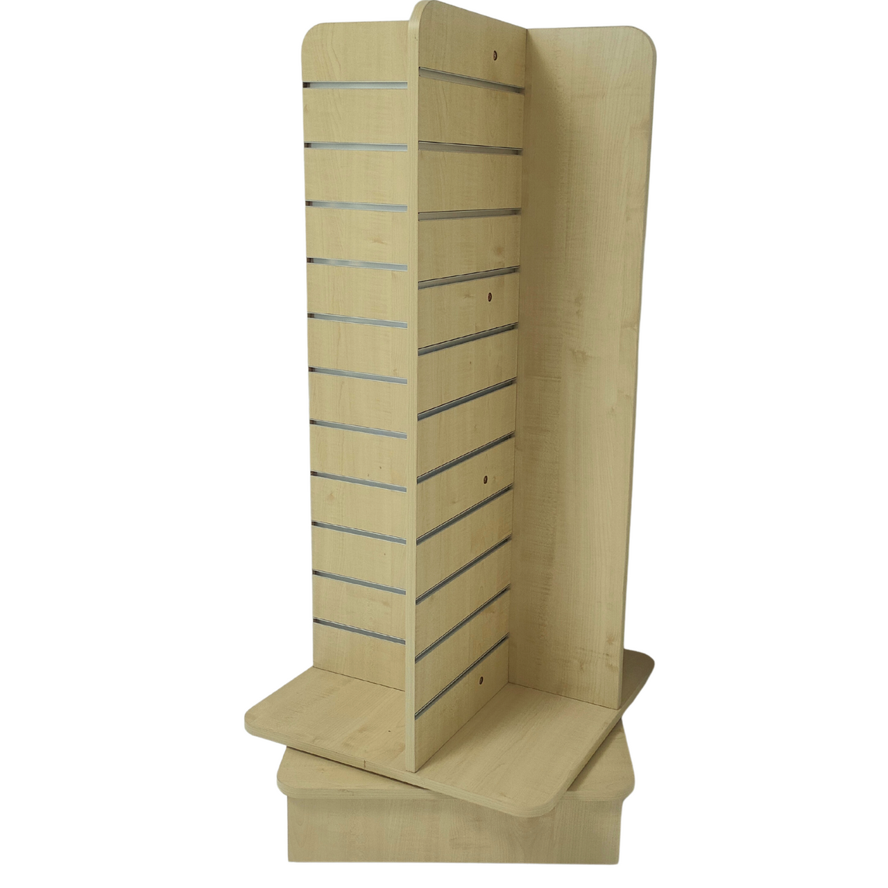 4 Way Rotated Slimline Slatwall Gondola Aluminium Inserts Display Area - 1.68m²