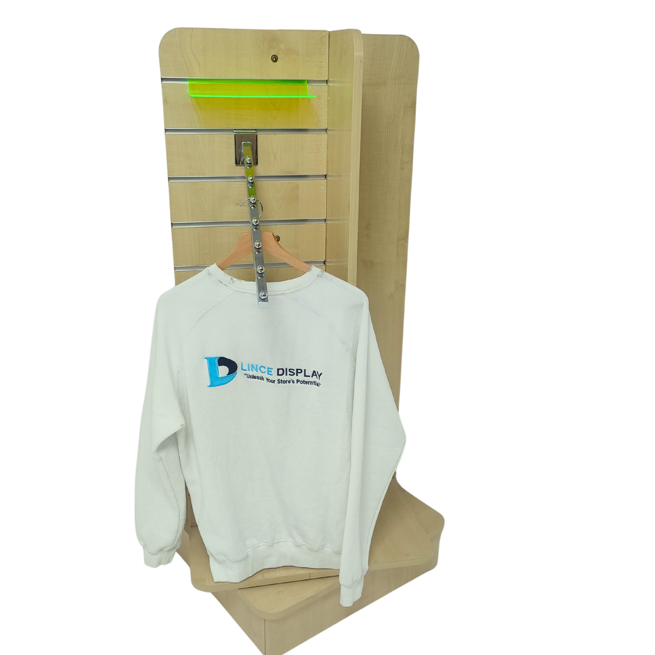 4 Way Rotated Slimline Slatwall Gondola Aluminium Inserts Display Area - 1.68m²