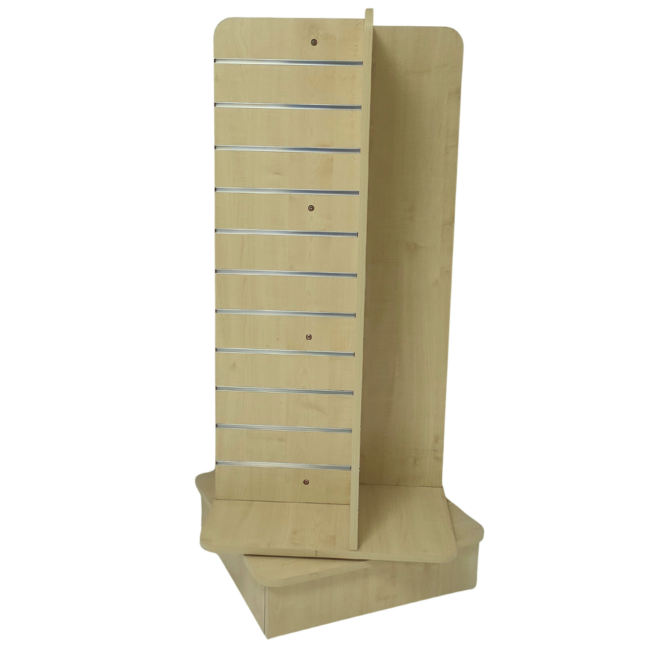 4 Way Rotated Slimline Slatwall Gondola Aluminium Inserts Display Area - 1.68m²