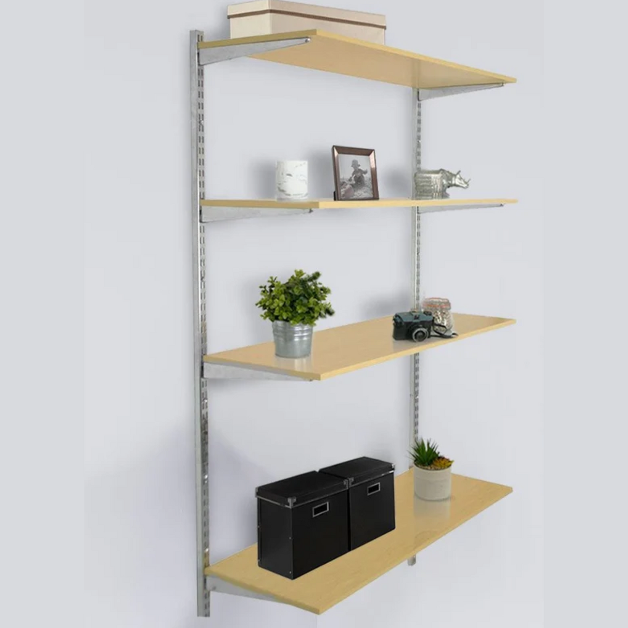 Maple MDF Twin Slot Shelving Set