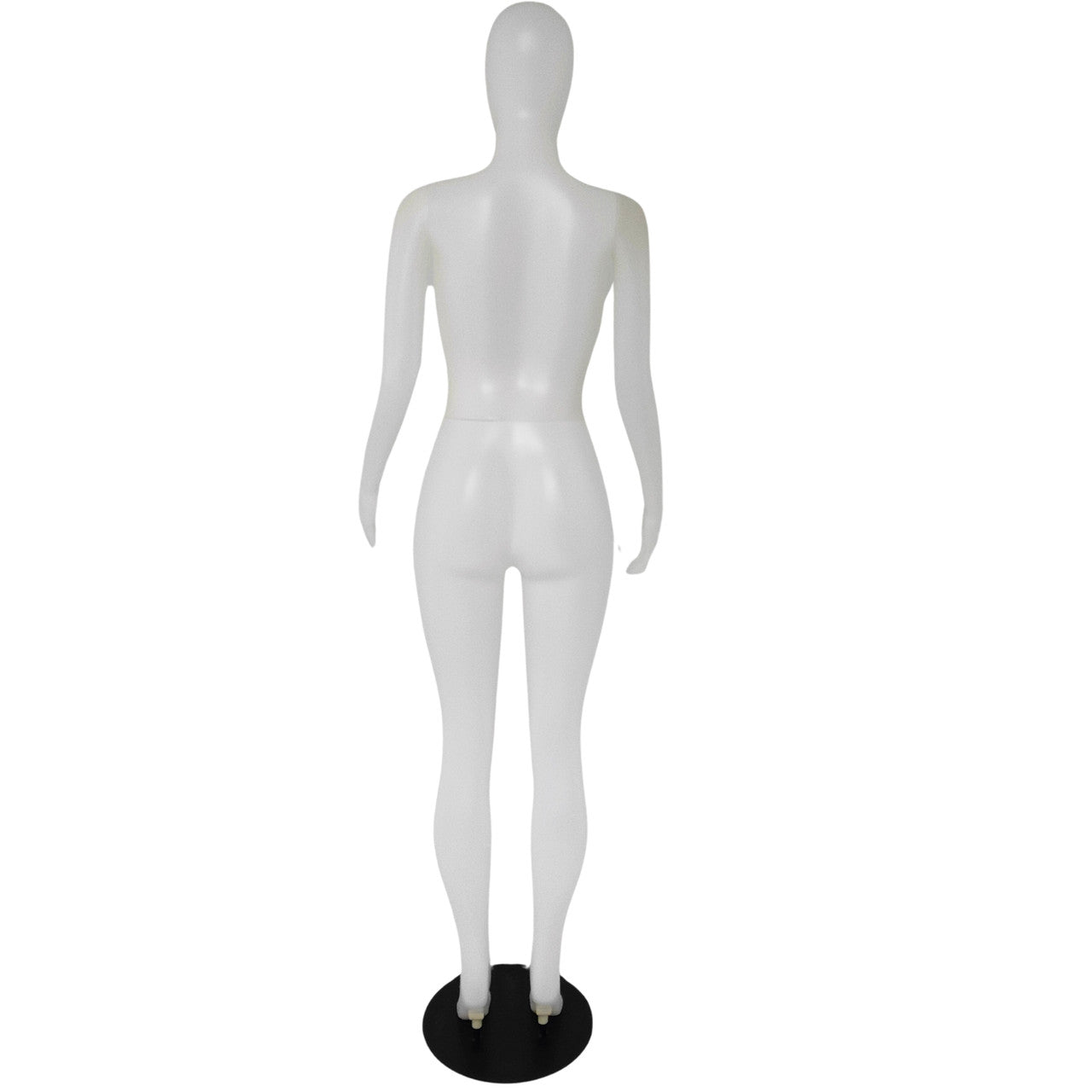 Matte Female Plastic Display Egg Head Mannequin – White 178