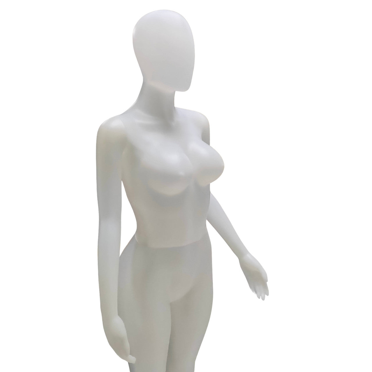 Matte Female Plastic Display Egg Head Mannequin – White 178