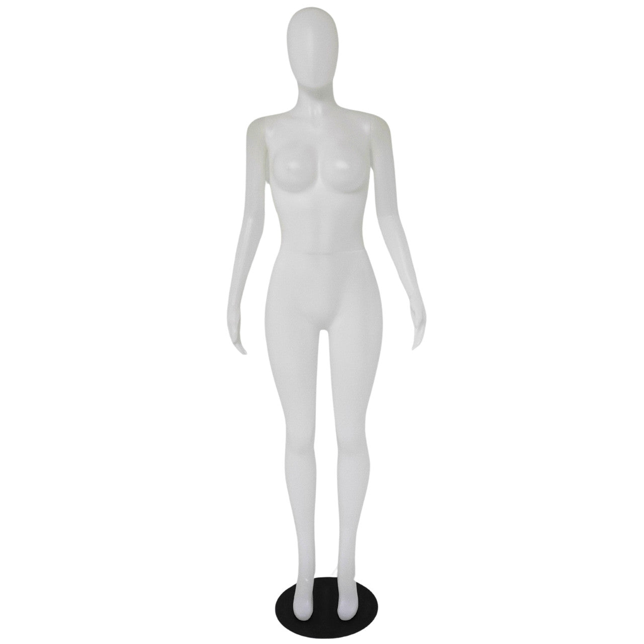 Matte Female Plastic Display Egg Head Mannequin – White 178