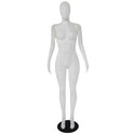 Matte Female Plastic Display Egg Head Mannequin – White 178
