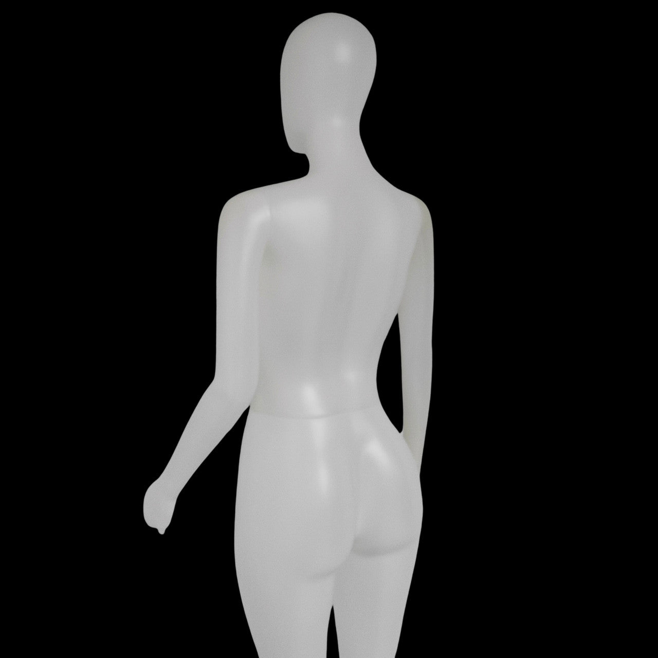Matte Female Plastic Display Egg Head Mannequin – White 178