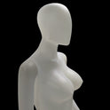 Matte Female Plastic Display Egg Head Mannequin – White 178