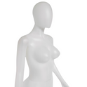 Matte Female Plastic Display Egg Head Mannequin – White 178