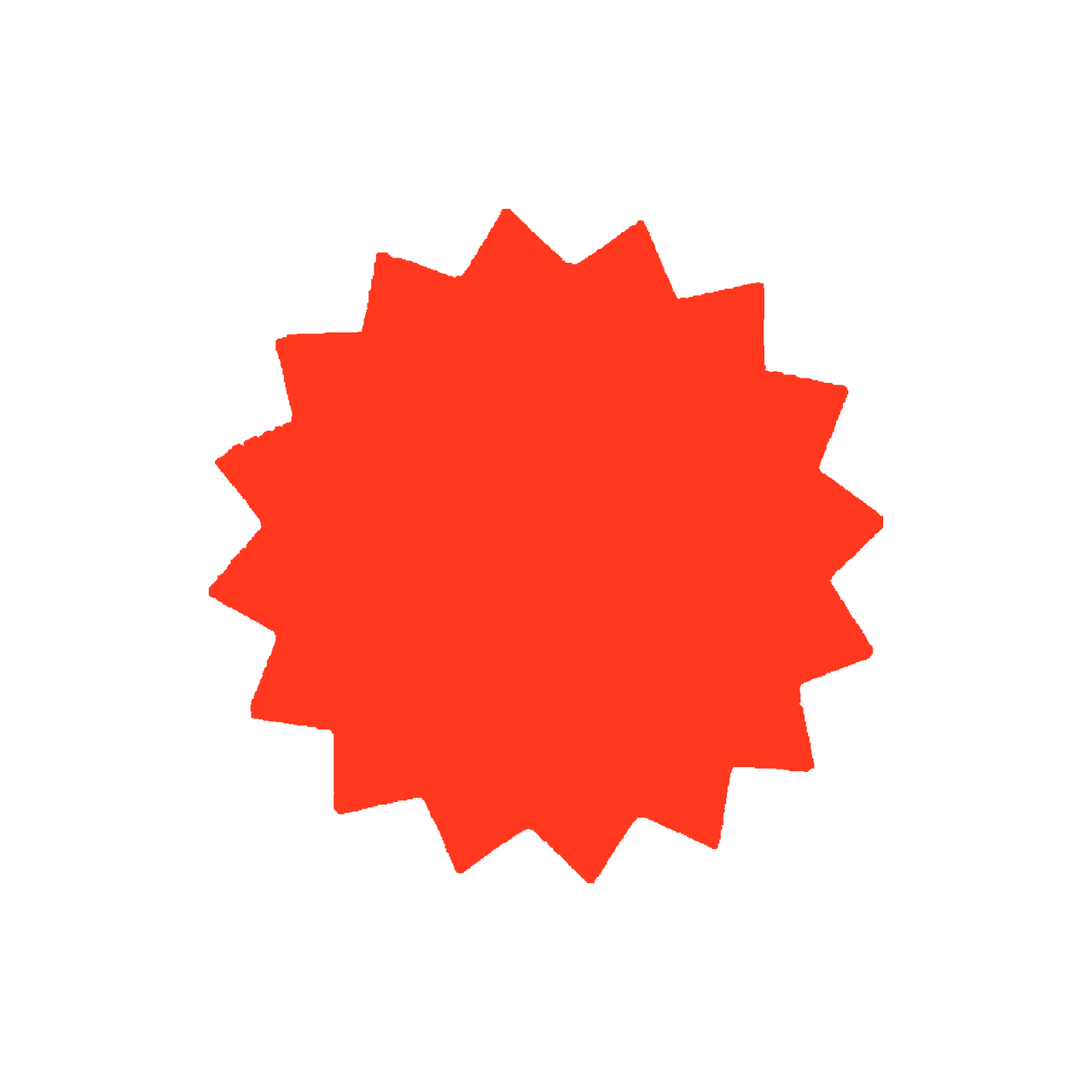 Star Shaped Fluorescent orange Multi Coloured Flash Sale Cards