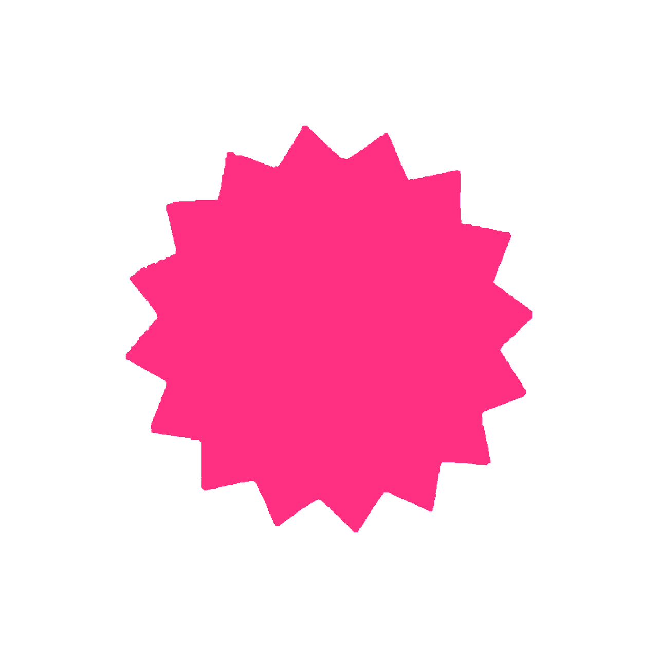 Star Shaped Fluorescent Pink Multi Coloured Flash Sale Cards