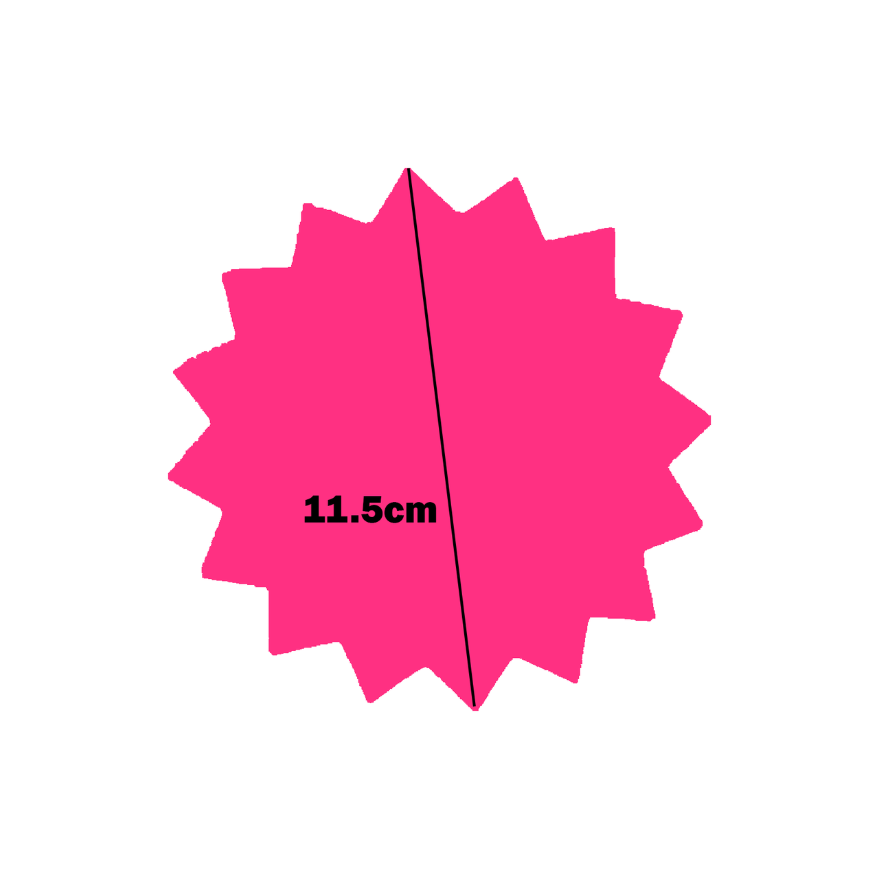 Star Shaped Fluorescent Pink Multi Coloured Flash Sale Cards