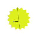 Star Shaped Fluorescent Yellow Multi Coloured Flash Sale Cards
