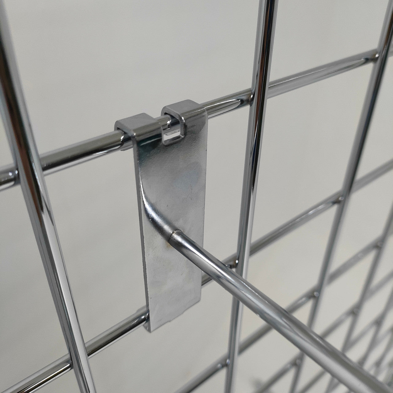 8" Grid Mesh Single Prong Hooks Shop Display (8 Inch)