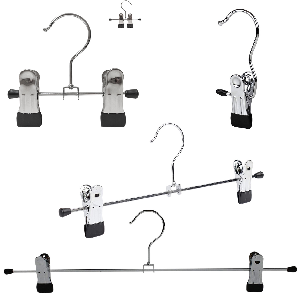 100x Single, Double Metal Clip Hangers 12cm 30cm 40cm
