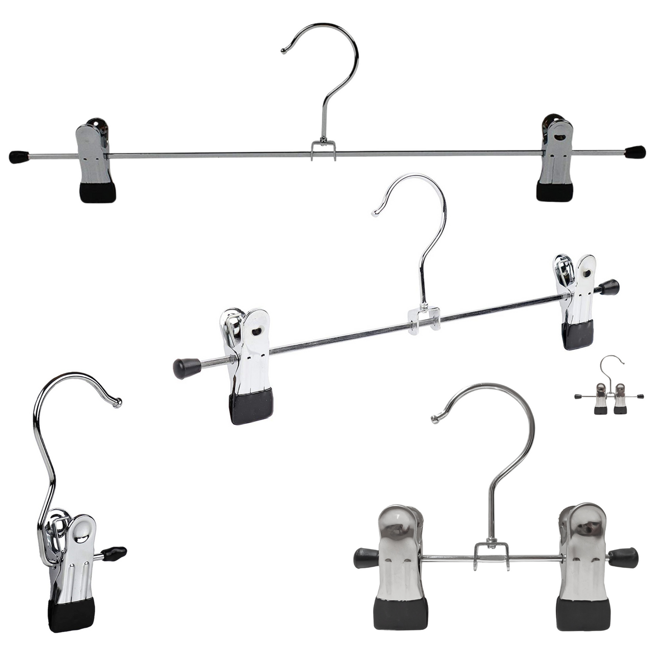 100x Single, Double Metal Clip Hangers 12cm 30cm 40cm
