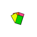 Dayglo Cards - Multi Coloured Pack with Black Border