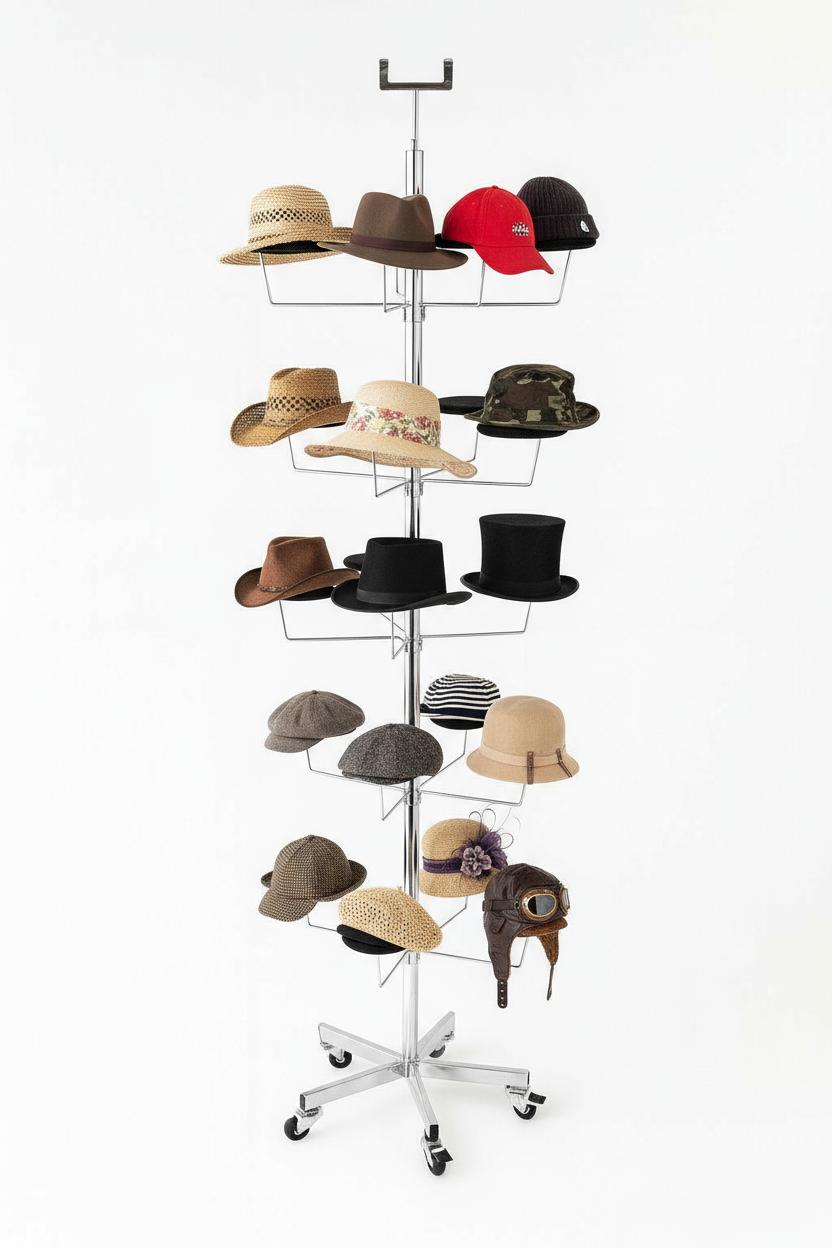 5-Tier Hat Display Stand - 20 Millinery Arms