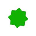Star Shaped Fluorescent Green Multi Coloured Flash Sale Cards