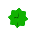 Star Shaped Fluorescent Green Multi Coloured Flash Sale Cards