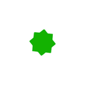Star Shaped Fluorescent Green Multi Coloured Flash Sale Cards