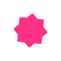 Star Shaped Fluorescent Pink Multi Coloured Flash Sale Cards